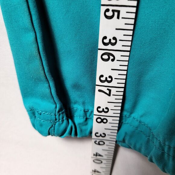 Certainty Turquoise Scrub Pants Straight Leg Drawstring Cargo Pockets Size S - Picture 9 of 11